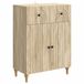vidaXL Dressoir Sonoma Eiken 66 x 34,5 x 90 cm Bewerkt hout