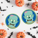 Bellatio Decorations Halloween bierviltjes - 10x stuks - zombie - karton - dubbelzijdig - horror