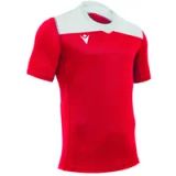Macron Jersey Jasper Rouge/Blanc XXS Manches courtes Polyester Hommes Rugby Printemps/Été 2021