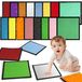 Tapis sensoriels pour enfants - Jouets sensoriels - 16 couleurs - 20 x 20 cm - Set carré
