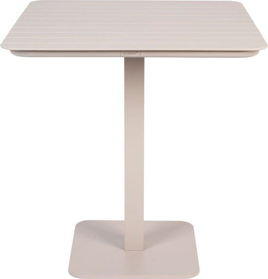 Zuiver Vondel Tuintafel/ Bistrotafel Vierkant 71x71 cm Aluminium Clay Wit