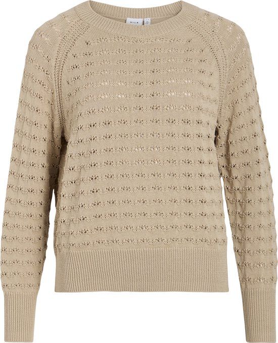 Vila Vitoto L/S O-Neck Knit Top - Feather Grey - S