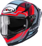 Suomy Speedstar 2 Parallax, casque intégral, couleur: Noir/Rouge Néon/Gris/Blanc, taille: S