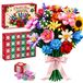 Adventskalender 2026 bouwstenen - Boeket bloemen - 24 dozen - ABS-kunststof