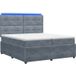 Maison Exclusive - Lit Boxspring Led avec matelas gris foncé 200 x 200 cm velours
