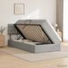 vidaXL Opbergbed met matras, lichtgrijs, 90 x 190 cm, fluweel