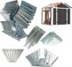 Kit de construction sans marque - Kit de cadre - Créer un espace de rangement - Assemblage facile - 7x8 pieds - Gris