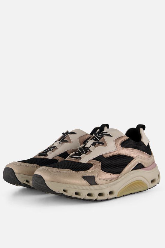 Gabor Rollingsoft Sneakers Zwart Leer Dames Maat 40