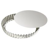 GOBEL 126442 taartvorm, rond gemeleerd, met uitneembare bodem, wit