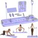 StarTech Pilates Board 8-in-1 - Buiktrainer en fitnessplank - Met weerstandsbanden - Krachttraining thuis - Voor buik-, been- en armspieren - Lila