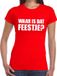 Bellatio Decorations Shoppartners Bv Waar is dat feestje dames shirt rood - Dames feest t-shirts XS