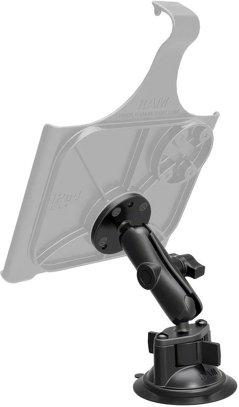 RAM Mounts Twist-Lock™ Suction Cup Double Ball Mount with Round Plate - Medium