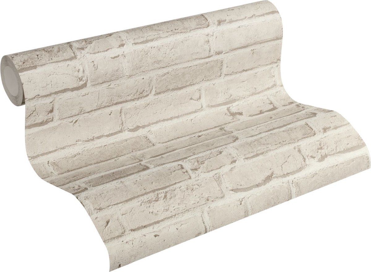 A.S. Création Behang Steen Grijs - AS-355813 - 53 cm x 10,05 m