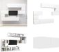 vidaXL Ensemble de meubles TV 8 pièces Bois Blanc