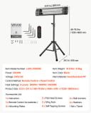 VEVOR Chauffage infrarouge 2500 W sur pied avec trépied