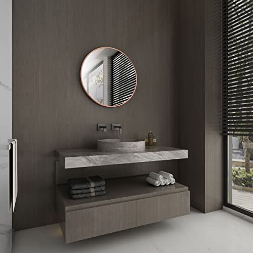 Aurlane Badkamerspiegel rond 60 cm koper