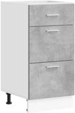 vidaXL Lyon Under Cabinet - 40x46x81.5 cm - Engineered Wood - Concrete Grey