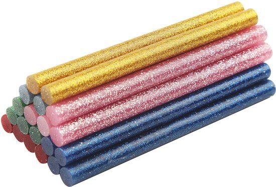 Brüder Mannesmann Lijmsticks Glitter Gekleurd, 20 Stuks Set