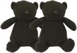 Luance Deurstopper Teddy - 2x - 1 kg - khaki groen - knuffelbeer - L13 x B11 x H21 cm