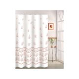 MSV Douchegordijn Polyester Roze, Wit 180x200cm