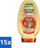 Garnier Loving Blends Honing Goud Conditioner - Beschadigd & Breekbaar Haar - 250 ml - Voordeelverpakking - 15 stuks