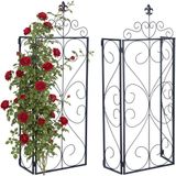 Merkloos / Sans marque Relaxdays Klimplantenrek - Set van 2 - Metaal - 112x40x20 cm