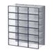 JOYFURNOS Lot de 18 Boîtes de Rangement Empilables pour Baskets, Organiseurs de Chaussures en Plastique Transparent pour Armoire, Bleu et Transparent