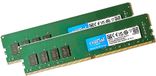 Crucial 32Go de mémoire vive, 2x16Go DDR4, 2400MHz, UDIMM, PC4-19200, 288 broches, pour ordinateurs de bureau