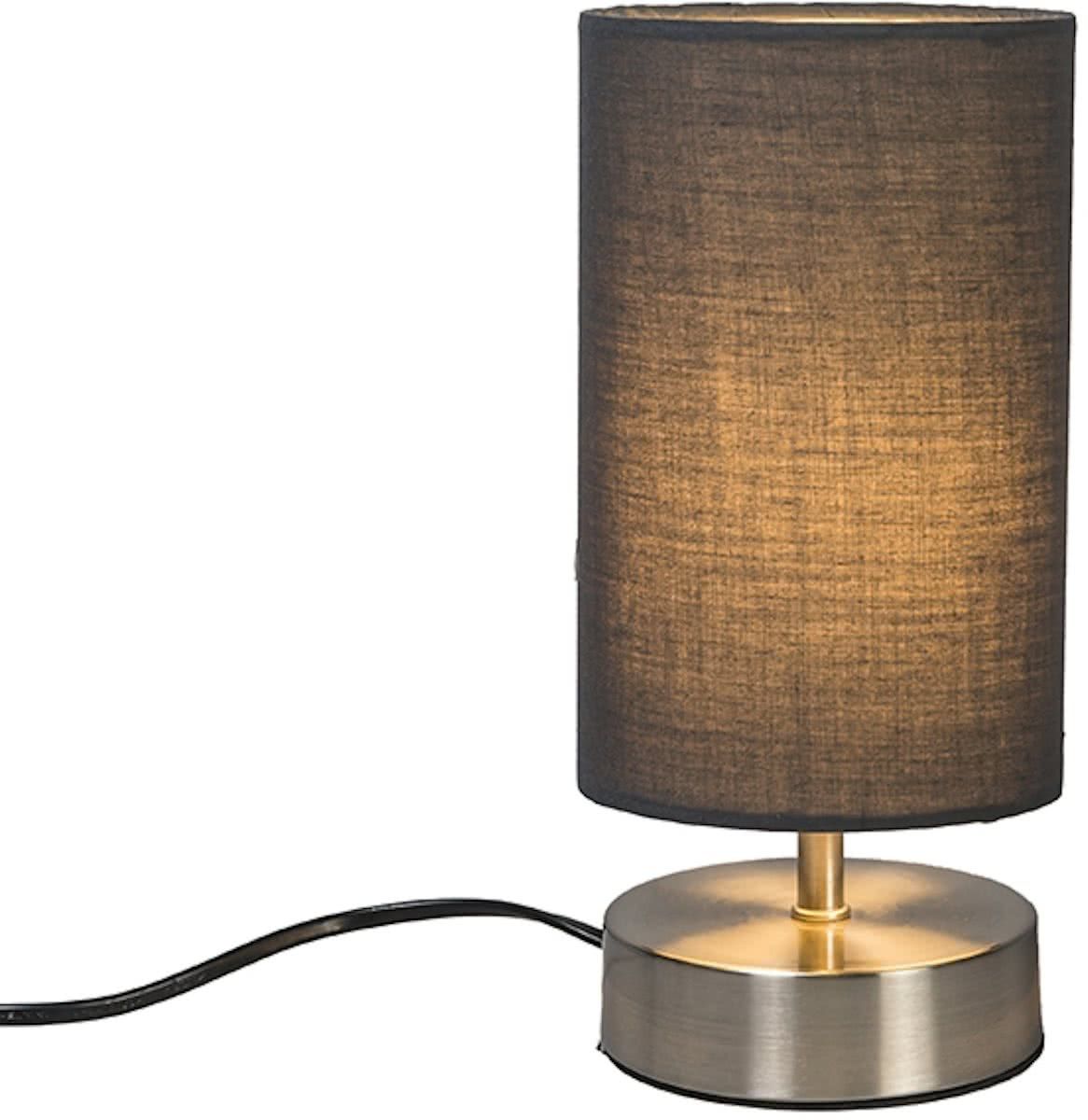 QAZQA Milo 2 Tafellamp - 1 lichts - H 260 mm - grijs - 8718881032196
