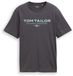 Tom Tailor - Katoenen T-shirt met logo-print - Maat XXXL - Tarmac Grey