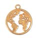 Rayher Metalen hanger wereldkaart, 18 mm, goud, SB-Btl 2 stuks, normaal