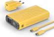 RealPower PB-20000 PD+ Powerpack - compacte 20.000 mAh powerbank - 1 x USB-C PD fast charge 2 x USB-A - nano USB-C PD 20W wandlader - USB-C naar USB-C kabel - Geel