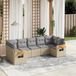 Maison Exclusive - Ensemble de meubles de jardin 7 pièces avec canapé et coussins, beige, en polyrotin