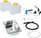 230V Bobinekit voor kampeergebruik, spoelbak voor camper, afmetingen 325x265x100. Inclusief 2x jerrycan, geschikt voor modellen T5 en T6