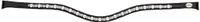 Kavalkade Crown Frontaal voor paard, Pony, Zwart, white stones, Leer, Metaal