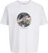 JACK&JONES JJHONOLULU SHAPE TEE SS CREW NECK LN Heren T-shirts XL Katoen Helder Wit