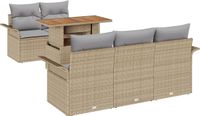 vidaXL Tuinbank Set Beige Poly rotan