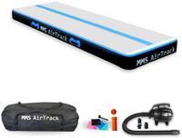 MMS AirTrack Plus Turnmat – 300x100x20 cm– Professionele Opblaasbare Gymmat – Incl. Pomp & Draagtas –Blauw