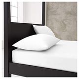 Gaveno Cavailia Super Zachte Effen Geverfd Diamant Huisvrouw Kussenslopen [48 x 74 cm - Wit]