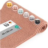 Blumtal Badmat - Anti-slip Badmat - Chenille Zachte Badmat - 40 x 60 cm - Oud Roze