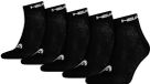 HEAD unisex 5P quartersokken elements zwart