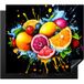 Orange Induction Hob Protector - Fruit Graffiti - 59x52cm