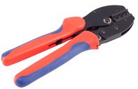 1x PV4 1x - PV4 krimptang 2,5/4/6 mm², 26-10AWG, ergonomisch, rood – Voor PV4-stekkers, ratelmechanisme