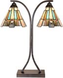 Lumilamp Tiffany Tafellamp 48x19x57 cm Bruin Glas