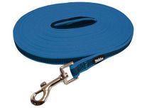Nobby Sleeplijn 15 meter - Anti Slip - Neopreen - Blauw - Looplijn - Hondenriem - Trainingslijn