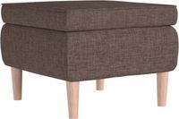 vidaXL Kruk met houten poten stof taupe