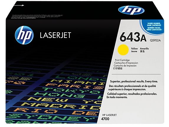 HP 643A tonercartridge Origineel Geel