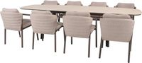 4 Seasons Outdoor Manolo Barolo uitschuifbare dining tuinset 230-290xH75 cm 9 delig keramiek terre