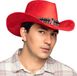 Boland - Hoed cowboy Django rood - 59 cm - Volwassenen - Unisex