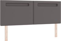 vidaXL - LED - Hoofdbord - Grijs - 160 cm - Kunstleer